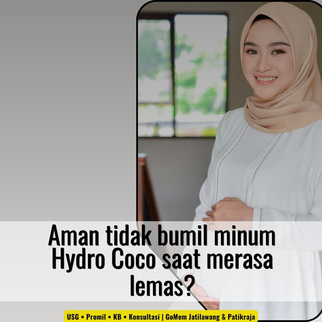 Aman tidak bumil minum Hydro Coco saat merasa lemas?